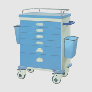 Anesthesia Cart / Trolley, high-quality medical furniture designed to provide efficient and organized storage and transportation of anesthesia supplies and equipment, featuring durable construction, customizable design options, and advanced features for enhanced patient safety, from Medisurge, a trusted provider of high-quality medical equipment and supplies in Malawi.