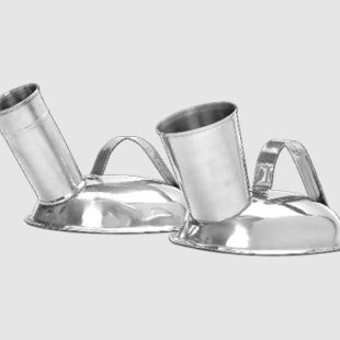 Durable and hygienic urinals made of high-quality stainless steel (SS) from Medisurge, designed for use in hospitals, clinics, and healthcare facilities, featuring a rust-resistant and easy-to-clean design for efficient patient care and infection control.