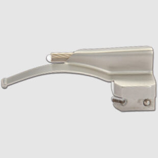 Macintosh Type Curved Laryngoscope Blades with a satin/dull finish, designed for optimal visualization and intubation of the trachea, featuring a curved shape and ergonomic design, from Medisurge, a trusted provider of medical and laboratory supplies in Malawi.