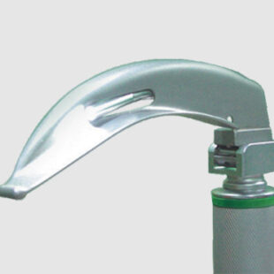 Macintosh Type Reusable Fibre Optic Laryngoscope Blades, designed for repeated use and enhanced visualization, featuring a curved shape and fibre optic technology, from Medisurge, a trusted provider of medical and laboratory supplies in Malawi.